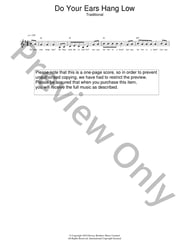 Do Your Ears Hang Low piano sheet music cover